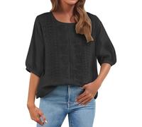 Vente Flash De Printemps Long Tee Shirt Femme Coton Chemisiers Et Blouses Noir Tunique Ete Fluide Brodee Chemisier À Fleurs Chemise Dentelle T Ample Sport Style Allaitement Tshirt avec Brassiere