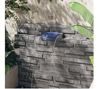 VENTE-FLASH Déversoir pour cascade avec LED RVB Inox 30 cm,avec manuel de montage（69617927）VIDAXL