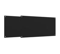 VENTE-FLASH Dosserets de cuisine 2 pcs noir 80x40 cm verre trempé