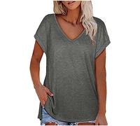 Vente Flash du Jour Et Soldes Chemisier Blanche Femme Blouse De Travail Femme Haut Mousseline Femme Tee Shirt Bleu Gris Femme T Shirt Tunique Femme Top Blanc Col V Femme Offre de Mes Commandes