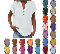 Vente Flash du Jour Soldes Tee Shirt Femme Coton XXL Chemisier Manches Courtes Blouse Massage Tunique Marron T Oversize Haut en Crochet Teeshirt Transparent D'Ete pour Chemise Moyen Age Manche