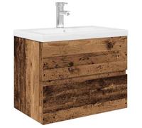 VENTE-FLASH Meuble lavabo - Meuble d'évier/grand espace - avec bassin et robinet intégrés vieux bois @2816912