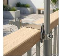 VENTE-FLASH Pied de parasol Argenté Acier,avec manuel de montage（32120972）VIDAXL