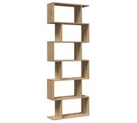 VENTE-FLASH Placard à Livres-Étagère séparatrice de pièce à 6 niveaux chêne artisanal(734187)ZLH