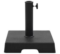 VENTE-FLASH Socle carré de parasol - Déplacement facile - Polyrésine 8 kg Noir(471697)ZLH