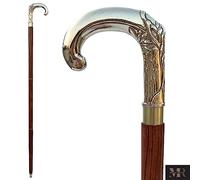 **vente flash** vente limitée - SouvNear Bâton de Marche - 95,4 cm Cannes - éléphant Tronc en forme Manipuler - Fait à la main en Bois Bâton avec Laiton Manipuler - Hommes et Femmes Accessoires