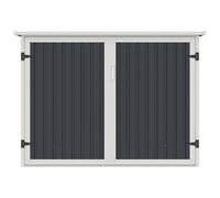 Vente-unique - Abri à vélo métal en Acier galvanisé Gris Anthracite 4 m² pour 4 vélos - Niki