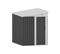 Vente-unique - Abri de Jardin métal adossé en Acier galvanisé Anthracite 3,15 m² - Daxton