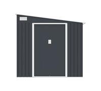 Vente-unique - Abri de Jardin métal adossé en Acier galvanisé Anthracite 5,49 m² - DAUSTIN