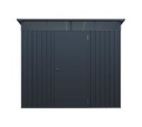 Vente-unique - Abri de Jardin métal en Acier galvanisé - 0,4 mm - Gris Anthracite 4,6 m² - CLAFTON