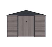 Vente-unique - Abri de Jardin métal en Acier galvanisé Effet Bois Gris 10,98 m² - ADELMO
