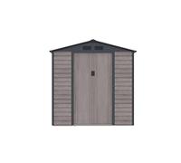 Vente-unique - Abri de Jardin métal en Acier galvanisé Effet Bois Gris 2,79 m² - ADELMO