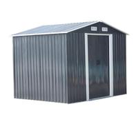 Abri de jardin métal en acier galvanisé gris 5,2 m² - MANSO