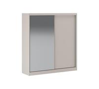 Vente-unique - Armoire 2 Portes coulissantes - avec Miroir - L200 cm - Beige - OCHIRA