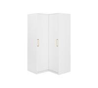 Vente-unique - Armoire d'angle 2 Portes - L115 cm - Blanc - Lizandro