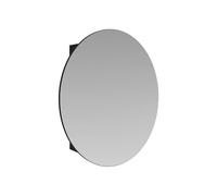 Vente-unique - Armoire Murale de Salle de Bain Ovale avec Miroir - Noir - RURI