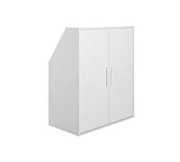 Vente-unique-Armoire sous Pente 2 Portes - Blanc - ADEZIO