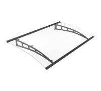 Vente-unique - Auvent de Porte en Aluminium 150 x 90 cm courbé - Noir - NEONA