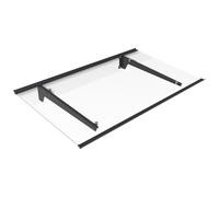 Vente-unique - Auvent de Porte en Aluminium L150 x l90 cm incliné - Anthracite - DALEPO