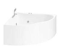 Vente-unique - Baignoire balnéo d'angle AGYNESS - 263L - 135 * 135 * 57 cm