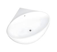 Vente-unique - Baignoire d'angle - 197 L - 127 x 127 x 58 cm - Blanche - Acrylique - GOURAMI