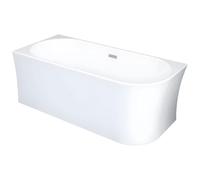 Baignoire d'angle - 228 L - 170 x 75 x 59 cm - Blanche - Acrylique - Angle gauche - PONTICOLA