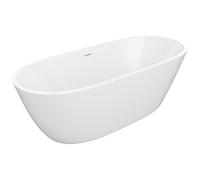 Vente-unique - Baignoire îlot blanche - 217 L - Acrylique - 180 x 75 x 57 cm - SAROFA