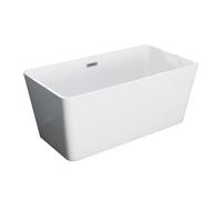 Vente-unique-Baignoire îlot rectangulaire - 197 L - 130 x 70 x 55 cm - Blanche - Acrylique - SPICARA