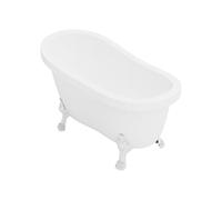 Vente-unique - Baignoire îlot rétro avec pieds de lion blancs - 200 L - 145 x 74 x 77 cm - Blanche - NISOS II