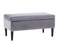 Vente-unique - Banc Coffre de Rangement Buren en Velours - Gris
