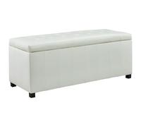 Vente-unique - Banc Coffre de Rangement CONCIERTO en Simili - Blanc