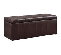 Vente-unique - Banc Coffre de Rangement CONCIERTO en Simili - Marron