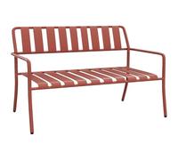 Vente-unique - Banc de Jardin empilable en métal - Terracotta - BIRMOS de MYLIA