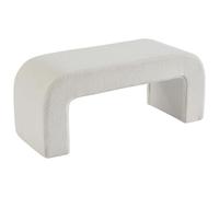 Banc en tissu bouclette - Blanc - CALVELO