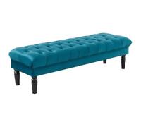 Vente-unique-Banc Rinaldo - Velours Bleu Canard