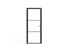 Bloc porte réversible en aluminium et verre trempé - H204 x L73 cm - MASERU