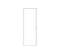Vente-unique - Bloc porte réversible en aluminium et verre trempé - H204 x L83 cm - Blanc - LOXTON