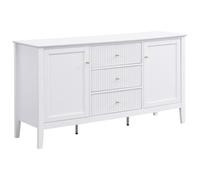 Vente-unique - Buffet avec 2 Portes et 3 tiroirs en MDF - Blanc - NARIVA