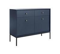 Vente-unique - Buffet avec 2 tiroirs et 2 Portes - Bleu - Bogdan