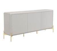 Vente-unique - Buffet avec 3 Portes en MDF - Beige et doré - LYBAKA