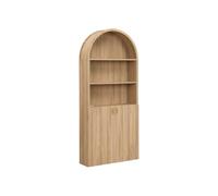 Vente-unique - Bureau bibliothéque - Coloris : Naturel - LYMIAR - avec Rangement