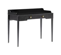Bureau console avec 1 tiroir - MDF - Noir mat - RENEVI