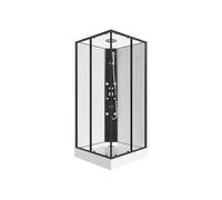 Vente-unique - Cabine de douche d'angle hydromassante - L80 x l80 x H225 cm - KIVORA