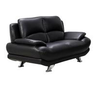 Vente-unique - Canapé 2 Places en Simili MUSKO - Noir