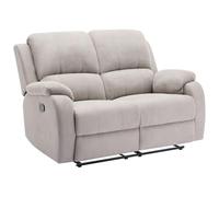 Canapé 2 places relax en microfibre gris clair BRODY