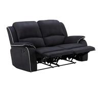 Vente-unique - Canapé 2 Places Relax en Microfibre Hernani - Noir