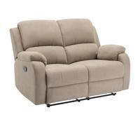 Vente-unique-Canapé 2 Places Relax en Microfibre Taupe Brody
