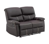 Vente-unique - Canapé 2 Places Relax en Simili Marron Canby