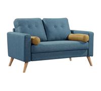 Vente-unique - Canapé 2 Places Tatum en Tissu - Bleu