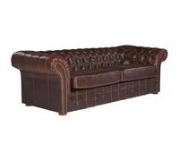 Vente-unique - Canapé 3 Places Chesterfield CLOTAIRE 100% Cuir Vieilli